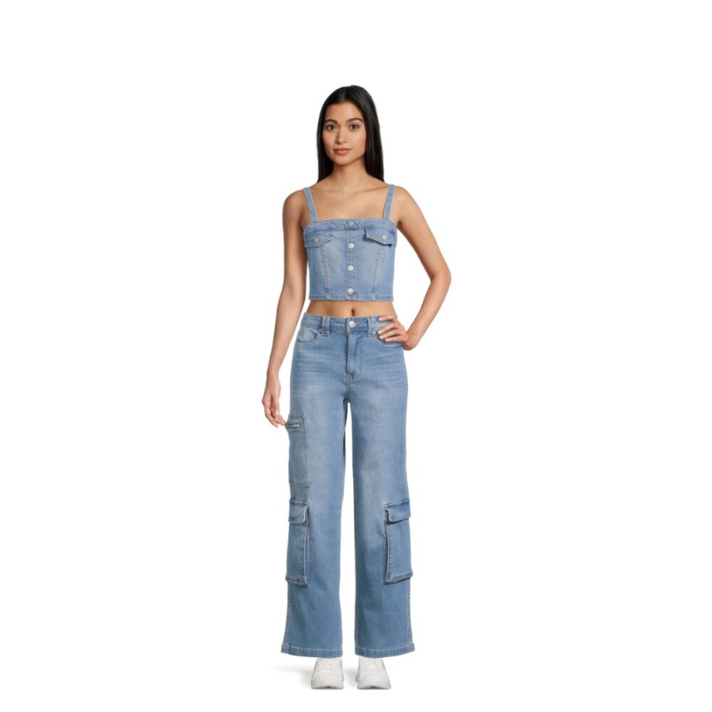 Madden NYC High Rise Cargo Pants, 29" Inseam, Sizes 11
